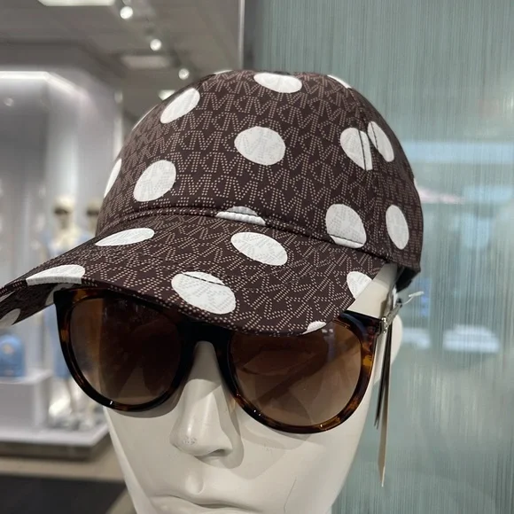 Michael Kors Women's Baseball Cap Hat Adjustable OS Chocolate BROWN DOTS
NWT - Picture 4 of 16